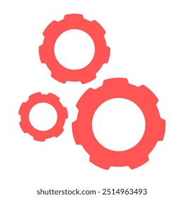 pink gear vector. gear icon. automotive gear. machine gears. flat design. simple design. logos. machine theme. automotive theme. service theme. maintenance. some gear
