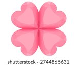 Pink Gemstone Flower Cluster on Black Background (Faceted Crystal Ornament), Soft pink faceted gemstone flower with sparkling reflections, isolated on black. Elegant luxury jewelry-style abstract graphic.