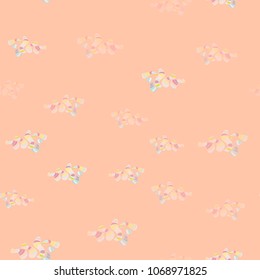 pink gentle pattern for children's room for girls and for cute children's dress