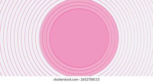 Pink geometric abstract background overlapping layers on a bright space with line effect decoration. Circle style concept modern graphic design elements for banners,vector illustration,