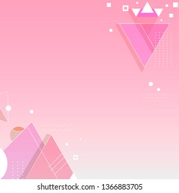 Vector de fondo abstracto geométrico rosa
