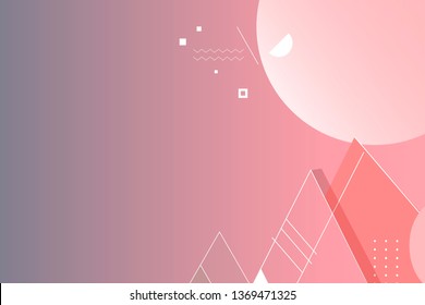 Pink geometric abstract background vector