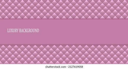 Pink geometric background with beads. Vector illustration. 