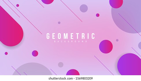 Pink geometric background design premium