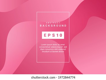 Pink geometric background. Fluid shapes composition background