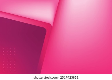 pink geometric background. Minimal abstract cover design. Colorful gradient poster. Vector illustration