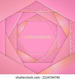 Pink geometric background. Vector illustration. 