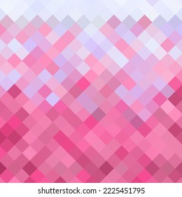 Pink geometric background. Vector illustration. polygonal style. Pixel.