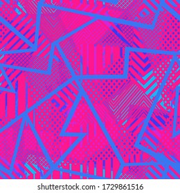 Pink geometric color seamless texture.