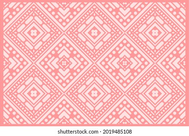Patrón étnico geométrico rosado para fondo, papel pintado y tela