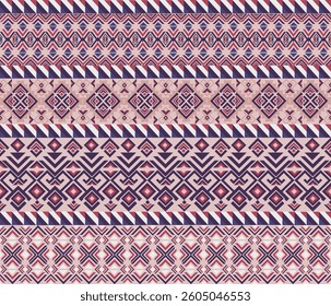 Pink geometric ethnic traditional pattern, designed for background, wallpaper, textile, silk print.