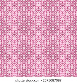 A Pink Geometric Floral Pattern