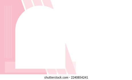 Pink Geometric on White Background Wallpaper. Abstract Illustration Design for Slide Presentation Web Template. Luxury Business Card Poster Texture. Magazine Cover Banner. Brochure Flyer Backdrop.
