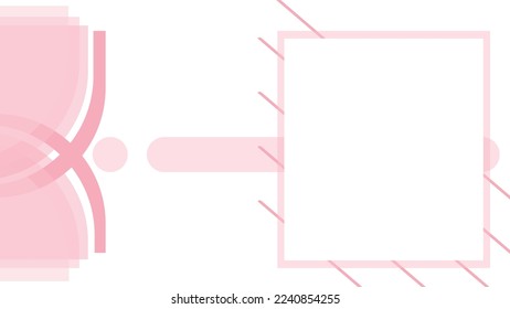 Pink Geometric on White Background Wallpaper. Abstract Illustration Design for Slide Presentation Web Template. Luxury Business Card Poster Texture. Magazine Cover Banner. Brochure Flyer Backdrop.