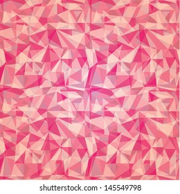 Pink geometric ornament, vector