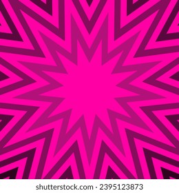 Patrón geométrico rosa, fondo de forma estrella abstracta, ilustración vectorial.