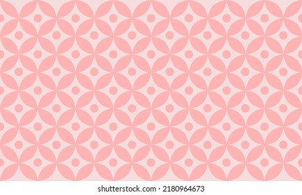 Pink geometric pattern background with circle.