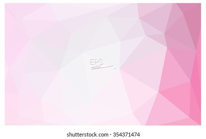 Pink geometric rumpled triangular low poly origami style gradient illustration graphic background. Vector polygonal design for your business.