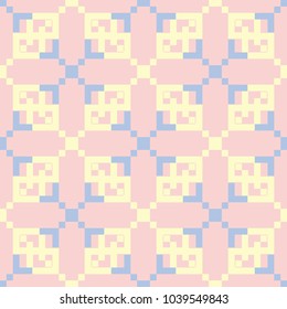 Pink geometric seamless background. Multi colored pattern for wallpapers, textile and fabrics