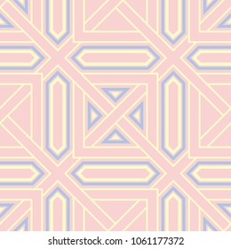 Pink geometric seamless background. Multi colored pattern for wallpapers, textile and fabrics