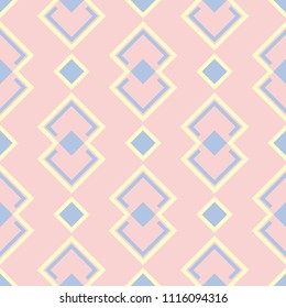 Pink geometric seamless background. Multi colored pattern for wallpapers, textile and fabrics