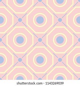Pink geometric seamless background. Multi colored pattern for wallpapers, textile and fabrics