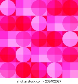 Pink geometric seamless pattern for your design. Vector illustration.