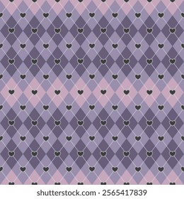 Pink geometric seamless vector pattern with diamond shapes, perfect for textile, wallpaper, and decor