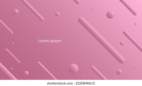 rosafarbene geometrische Form abstrakter Hintergrund mit Rahmen. Technologie-Banner-Bildschirmhintergrund. Vektorgrafik