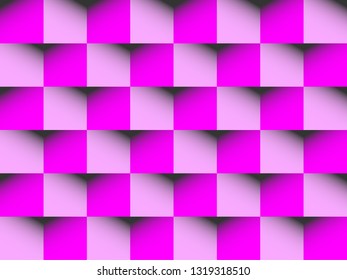 Pink geometric texture. Vector background can be used in cover design, CD cover, book design, website background, advertising. White seamless texture with shadow.