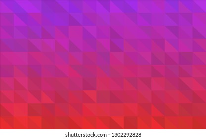 Pink geometric triangular low poly style. Gradient background. Vector polygonal design