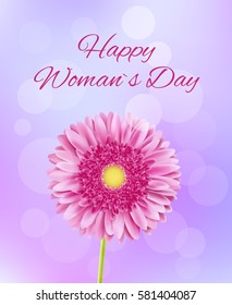 Pink gerbera flower 8 march background