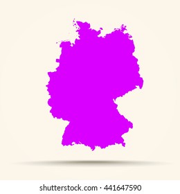 Pink Germany Map Illustration