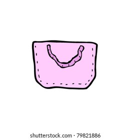 caricatura de bolso de regalo rosa