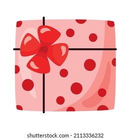 pink gift with bow icon
