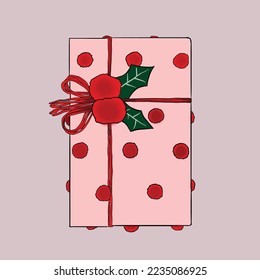 pink gift with bow icon Merry Christmas and Happy New Year.gifts box. Xmas present. white boxes with red ribbon gift surprise.