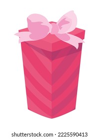 pink gift box with a bow