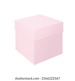 Pink gift box isolated on a white background. Colored icon, vector illustration. 
