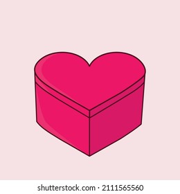 pink gift box love flat vector,valentine gift box,pink gift box,pink girly,cute,valentine's day present design illustration background