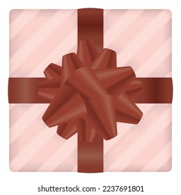 icono de presentación de caja de regalo rosa