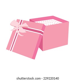 Pink gift box, gift box, pink present, pink ribbon