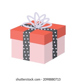 Caja de regalo rosa con cinta y arco
