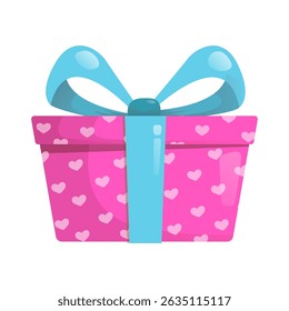 Pink Gift Boxes with Ribbons. Flat Vector Design,perfect for use in birthday, holiday, celebration, party, or festive-themed designs.