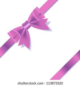 PInk Gift Ribbon . Vector illustration