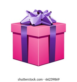 Pink Gift Bow Vector Illustration Stock Vector (Royalty Free) 65811466 ...