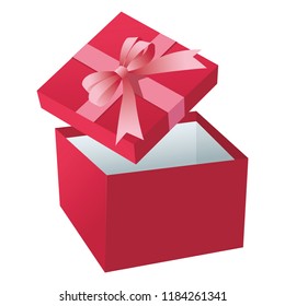 Pink giftbox open