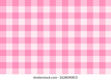 Pink gingham check seamless pattern. Soft and romantic checkered design. Perfect Valentine’s day background for love themed creative projects.