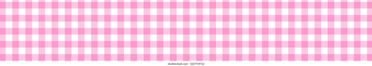 Pink Gingham pattern. Texture from rhombus/squares for - plaid, tablecloths, clothes, shirts, dresses, paper, bedding, blankets, quilts and other textile products. Vector illustration.