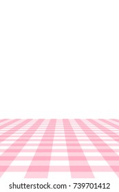 Pink Gingham pattern. Texture from rhombus/squares for - plaid, tablecloths, clothes, shirts, dresses, paper, bedding, blankets, quilts and other textile products. Vector illustration.