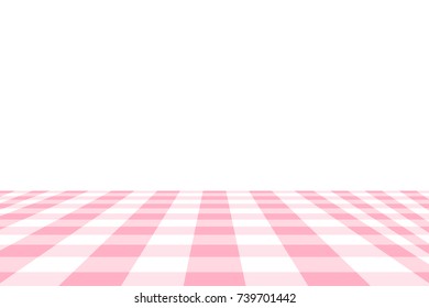 Pink Gingham pattern. Texture from rhombus/squares for - plaid, tablecloths, clothes, shirts, dresses, paper, bedding, blankets, quilts and other textile products. Vector illustration.